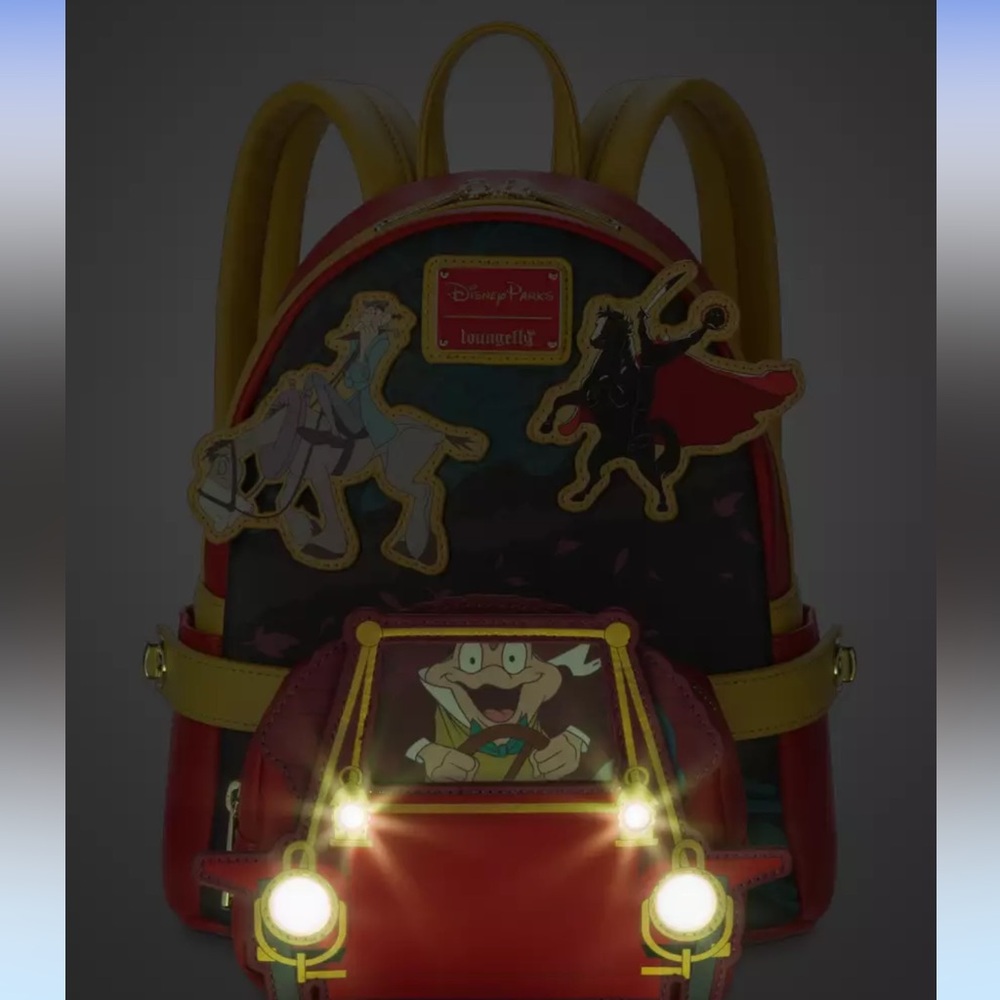 Ichabod & Mr. Toad 75th Anniversary Loungefly Backpack with Light-Up Belt Bag - Picture 4 of 10